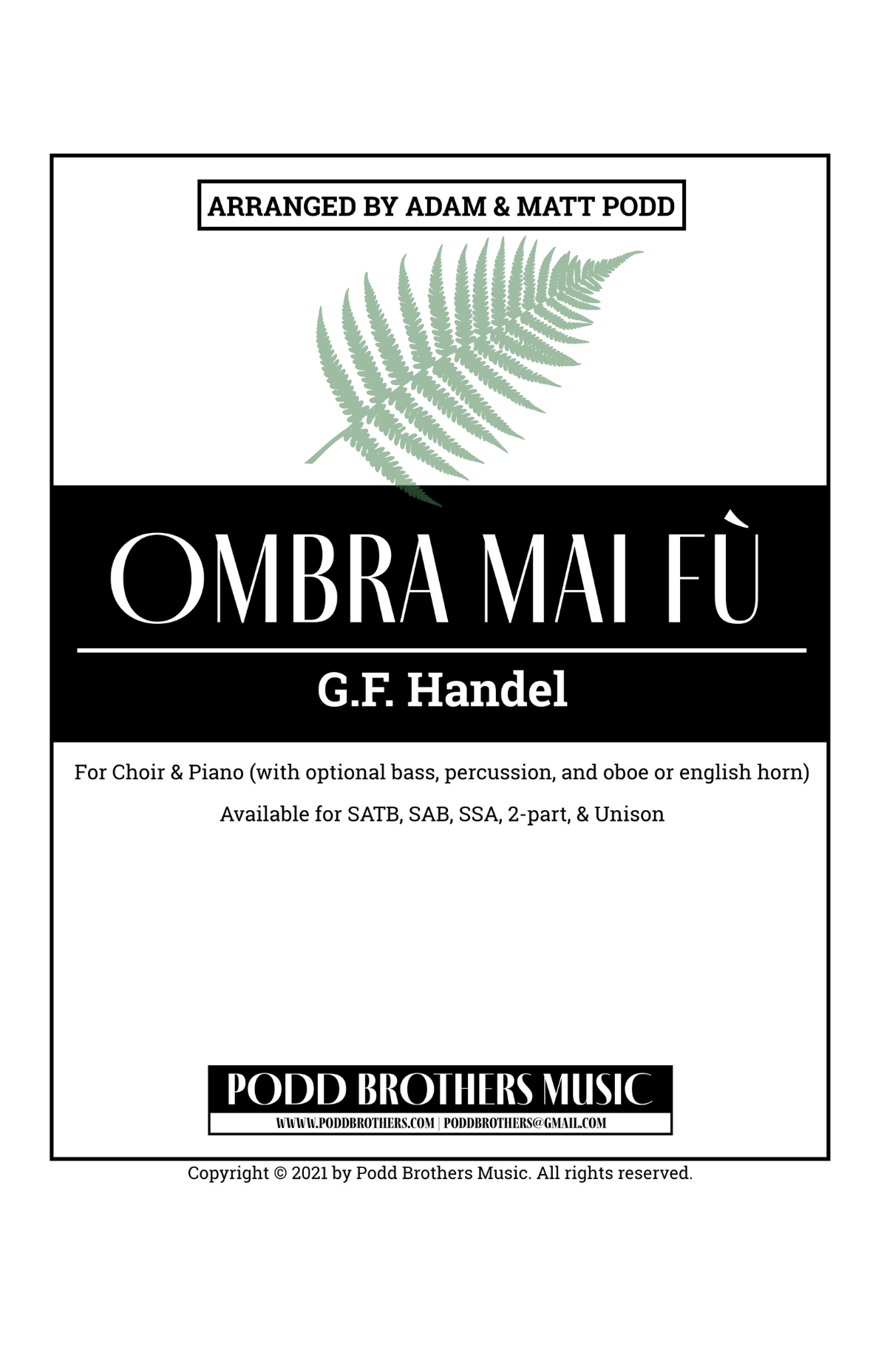 Ombra Mai Fu - Special Order: Popplers 7/23/24