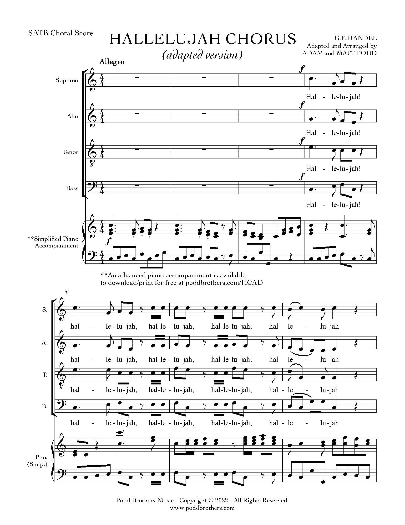Hallelujah Chorus (Adapted) – Podd Brothers Music hallelujah-chorus-adapted-podd-brothers-music