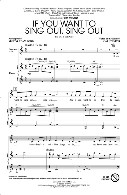 If You Want to Sing Out