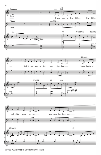If You Want to Sing Out